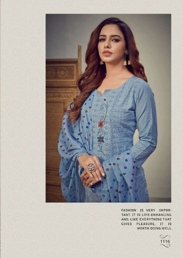 Vink Presnets  Chikankari  Cotton Schiffli Work Readymade Kurta With Pant & Dupatta Wholesale Rate In Surat