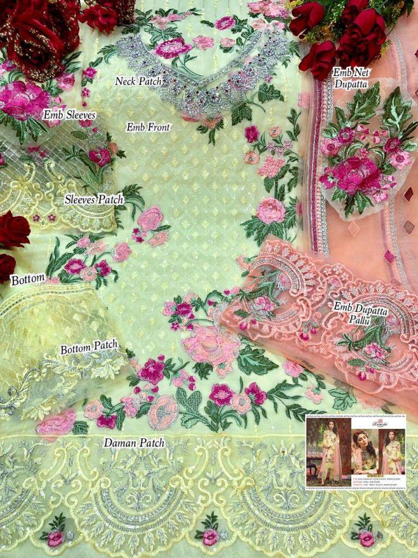 Ramsha Presnets  Crimson Nx Georgette Embroidery Pakistani Suits Wholesale Rate In Surat