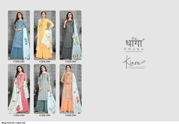Dhaga Pressents  Kiara Linen Salwar Suit Wholesale Rate In Surat
