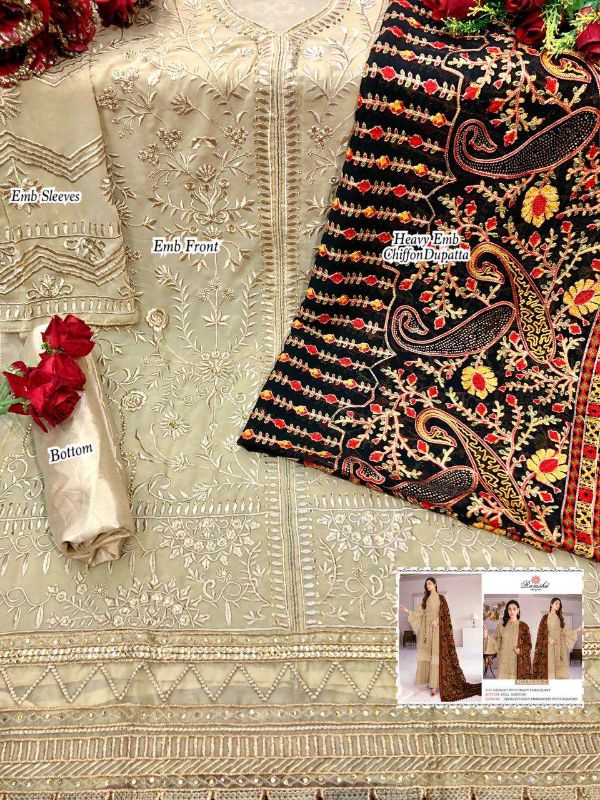 Ramsha Presnets  Dilruba Georgette Embroidery Pakistani Suits Wholesale Rate In Surat