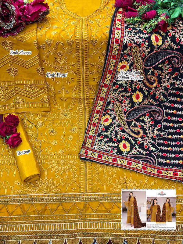 Ramsha Presnets  Dilruba Georgette Embroidery Pakistani Suits Wholesale Rate In Surat