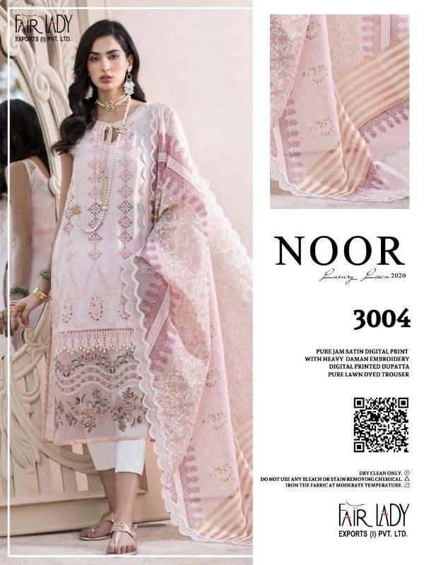 Fair Lady Presnets Noor Jam Satin Festive Look Salwar Suit With Chiffon Dupatta Catalog Wholesale Rate In Surat