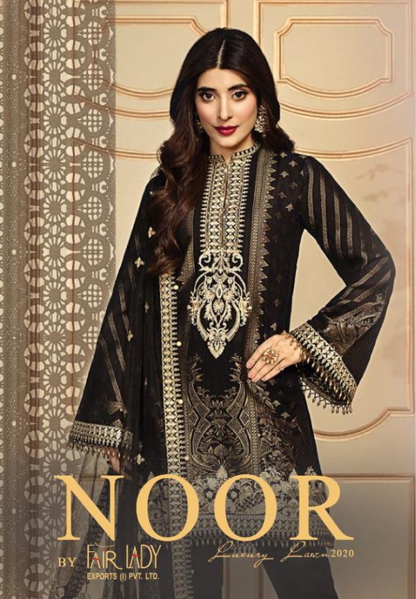 Fair Lady Presnets Noor Jam Satin Festive Look Salwar Suit With Chiffon Dupatta Catalog Wholesale Rate In Surat