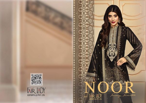 Fair Lady Presnets Noor Jam Satin Festive Look Salwar Suit With Chiffon Dupatta Catalog Wholesale Rate In Surat