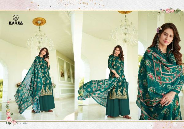 Hansa Presnets  Aastha Dola Jacquard Digital Printed Exclusive Dresses Online Supplier Wholesale Rate In Surat