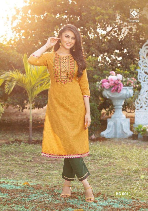 Kiana Presnets  Hello Gorgeous Cotton Kurti With Pant Good Looking Collection Wholesale Rate In Surat