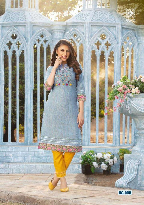Kiana Presnets  Hello Gorgeous Cotton Kurti With Pant Good Looking Collection Wholesale Rate In Surat
