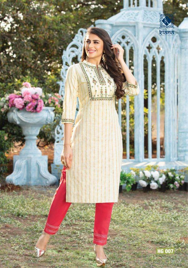 Kiana Presnets  Hello Gorgeous Cotton Kurti With Pant Good Looking Collection Wholesale Rate In Surat