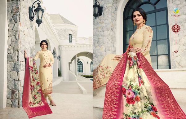 Vinay Fashion Presents  Mehfil  Georgette Satin Classy Elegant Salwar Kameez Wholesale Rate In Surat