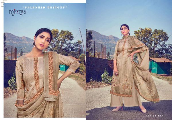 Aarav Trendz Pressents  Miraya Shilpi  Jam Silk Satin Fancy Suit Designs Wholesale Rate In Surat