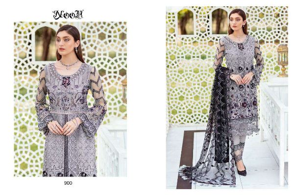 Noor Presnets  Minhal Pakistani Concept Of Ladies Dresses Embroidery Patches Wholesale Rate In Surat