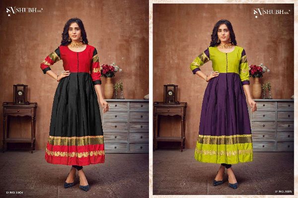 Shubh Nx Presents  Peacock  Casual Wear Ladies Long Kurtis Wholesale Rate In Surat