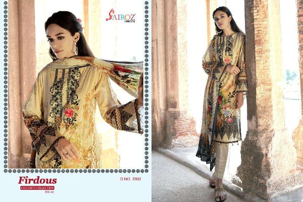 Sairoz Fabs Presnets Firdous Exclusive Collection Vol-3 Pakistani Suits Wholeslae Rate In Surat