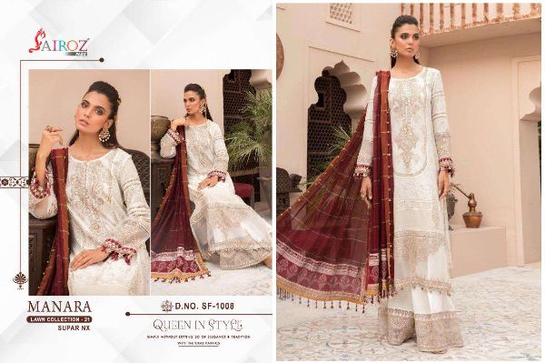 Sairoz Fabs Presnets Manara Lawn Collection 21 Nx  Wholesale Rate In Surat