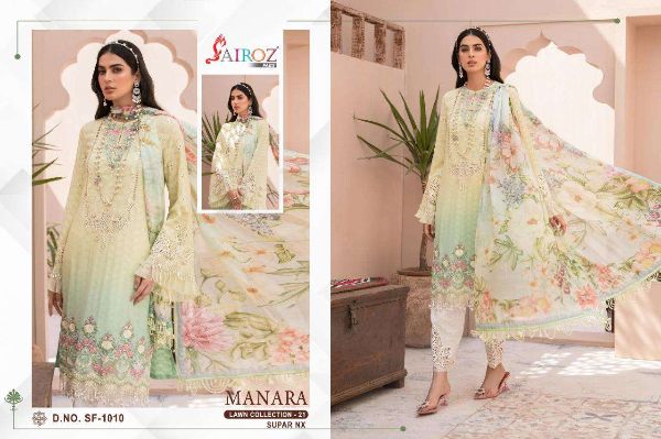 Sairoz Fabs Presnets Manara Lawn Collection 21 Nx  Wholesale Rate In Surat