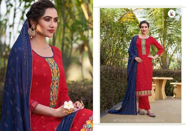 Kalarang Presnets Samaira  Jam Silk Cotton Dress Materials Supplier Wholesale Rate In Surat