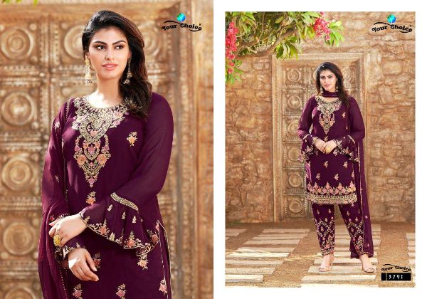Your Choice Presents Shahnaz Plus  Georgette Heavy Embroidery Pakistani Suits Wholesale Rate In Surat