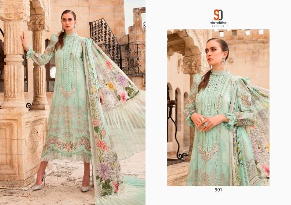 Shraddha  Presnets Maria B Lawn Vol 1 Pakistani Cotton Lawn Salwar Kameez Wholesale Rate In Surat
