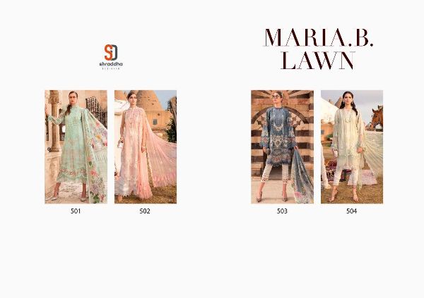 Shraddha  Presnets Maria B Lawn Vol 1 Pakistani Cotton Lawn Salwar Kameez Wholesale Rate In Surat