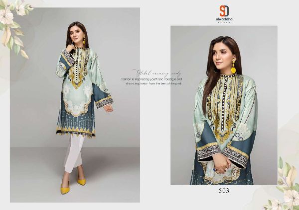 Shraddha Presents Vintage Vol 4 Lawn Cotton Pakistani Dresses Wholesale Rate In Surat