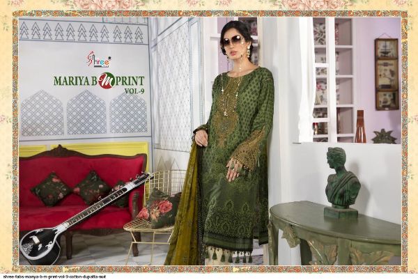 Shree Fabs Presnets Mariya B M Print Vol 9  Suit Wholesale Rate In Surat