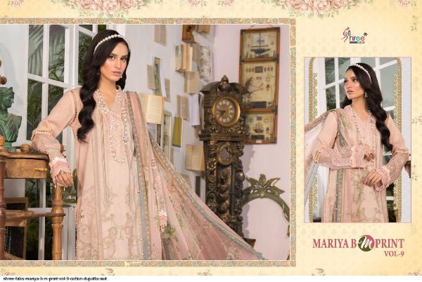 Shree Fabs Presnets Mariya B M Print Vol 9  Suit Wholesale Rate In Surat