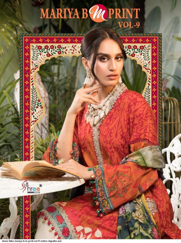 Shree Fabs Presnets Mariya B M Print Vol 9  Suit Wholesale Rate In Surat