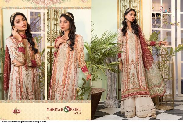 Shree Fabs Presnets Mariya B M Print Vol 9  Suit Wholesale Rate In Surat