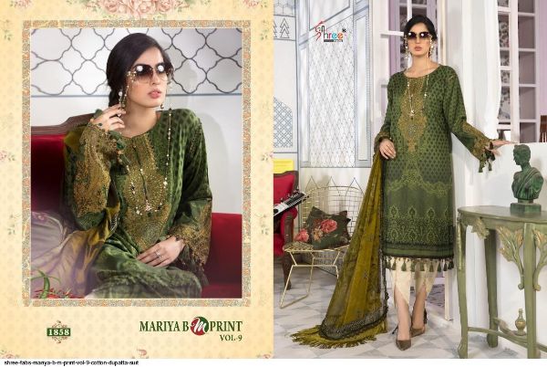 Shree Fabs Presnets Mariya B M Print Vol 9  Suit Wholesale Rate In Surat