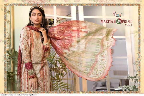 Shree Fabs Presnets Mariya B M Print Vol 9  Suit Wholesale Rate In Surat