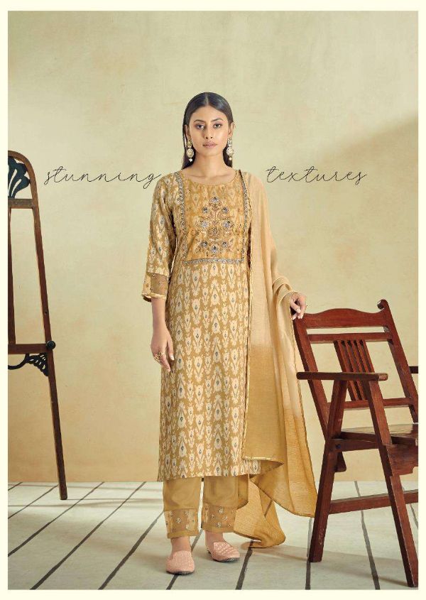 Vink Presnets   Symphonpure Muslin Designer Fancy Readymade Suits Wholesale Rate In Surat