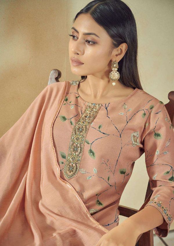 Vink Presnets   Symphonpure Muslin Designer Fancy Readymade Suits Wholesale Rate In Surat