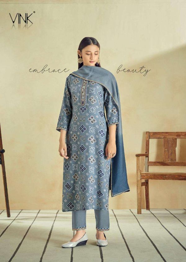 Vink Presnets   Symphonpure Muslin Designer Fancy Readymade Suits Wholesale Rate In Surat