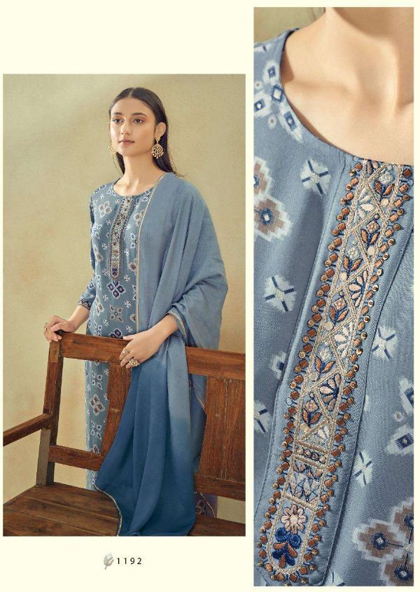 Vink Presnets   Symphonpure Muslin Designer Fancy Readymade Suits Wholesale Rate In Surat