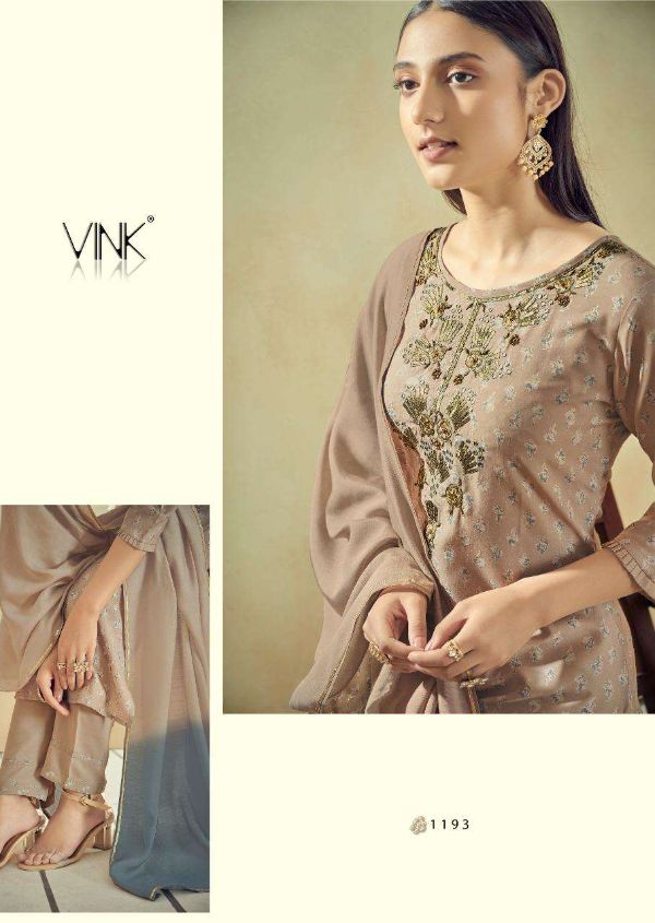 Vink Presnets   Symphonpure Muslin Designer Fancy Readymade Suits Wholesale Rate In Surat
