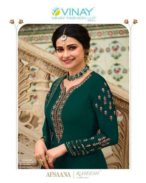 Vinay Fashion Presnets  Afsaana Georgette Embroidery Indian Designer Suits Wholesale Rate In Surat