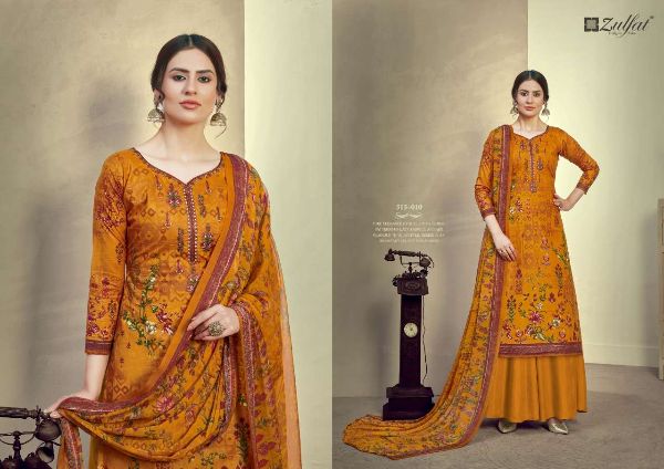 Zulfat Presents  Aakruti Cotton Print With Embroidery Suits With 3 Mtr Bottom Wholesale Rat In Surat