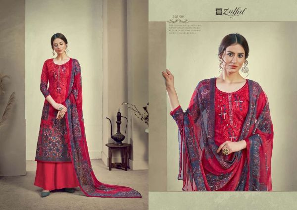Zulfat Presents  Aakruti Cotton Print With Embroidery Suits With 3 Mtr Bottom Wholesale Rat In Surat