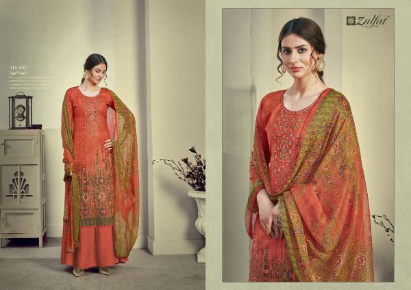 Zulfat Presents  Aakruti Cotton Print With Embroidery Suits With 3 Mtr Bottom Wholesale Rat In Surat