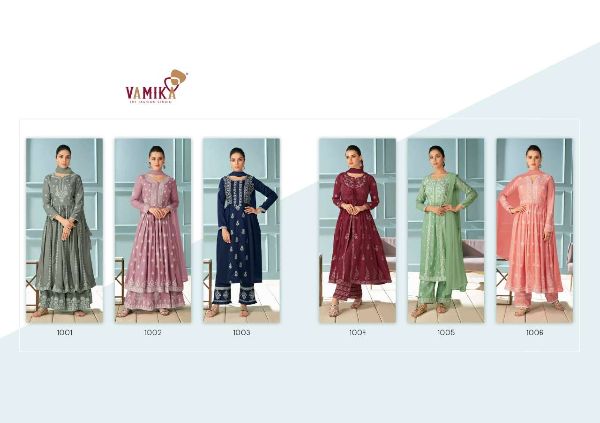 Vamika Presents Lakhnawi Vol-1 Designer Readymade 3-piece Concept Collection Wholesale Rate In Surat
