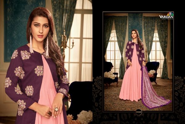 Vardan Designer Presents Ramiadesigner Muslin Long Gown Catalog Collections Wholesale Rate In Surat