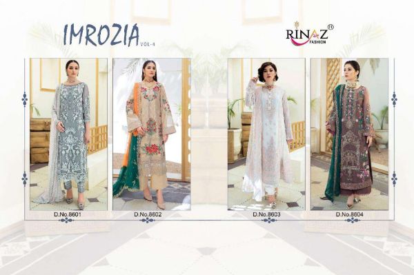 Rinaz Fashion Presnets Imorzia Vol-4 Georgette Pakistani Suits Wholesale Rate In Surat