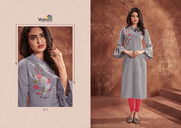 Vardan Designer Presents Cloud Vol-1  Fancy Casual Wear  Cotton Embroidered Kurtis Catalog Collections At Wholesale Rate In Surat