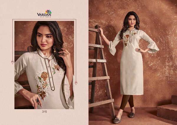 Vardan Designer Presents Cloud Vol-1  Fancy Casual Wear  Cotton Embroidered Kurtis Catalog Collections At Wholesale Rate In Surat