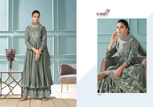 Vamika Presents Lakhnawi Vol-1 Designer Readymade 3-piece Concept Collection Wholesale Rate In Surat