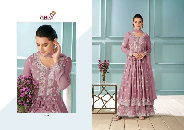 Vamika Presents Lakhnawi Vol-1 Designer Readymade 3-piece Concept Collection Wholesale Rate In Surat