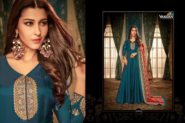 Vardan Designer Presents Ramiadesigner Muslin Long Gown Catalog Collections Wholesale Rate In Surat
