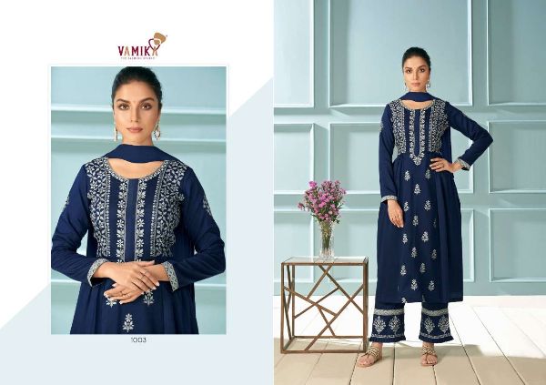 Vamika Presents Lakhnawi Vol-1 Designer Readymade 3-piece Concept Collection Wholesale Rate In Surat