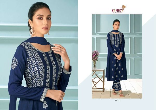 Vamika Presents Lakhnawi Vol-1 Designer Readymade 3-piece Concept Collection Wholesale Rate In Surat