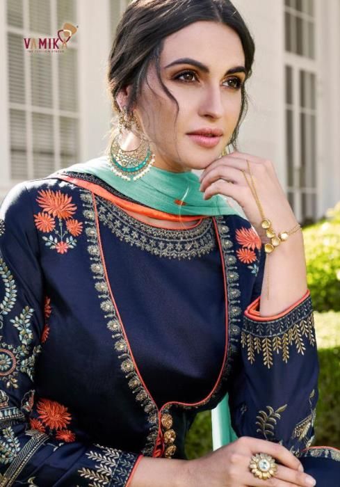 Vamika Present Elegant Designer Silk Long Gown Catalog Collections Wholesale Rate In Surat